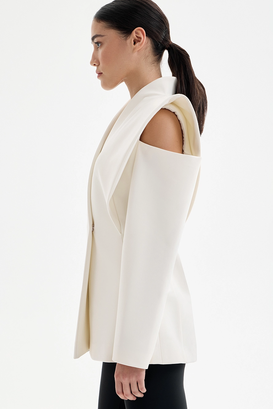 Lorvane™ Sculpturale Blazer met Schouderdetails