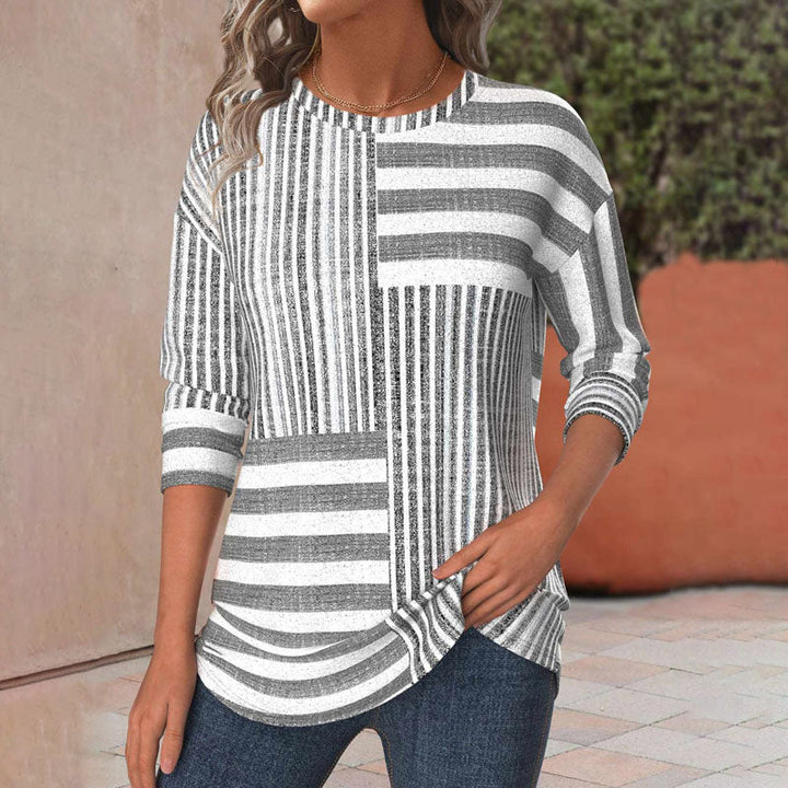 Lunara™ Gestreepte blouse met losse pasvorm