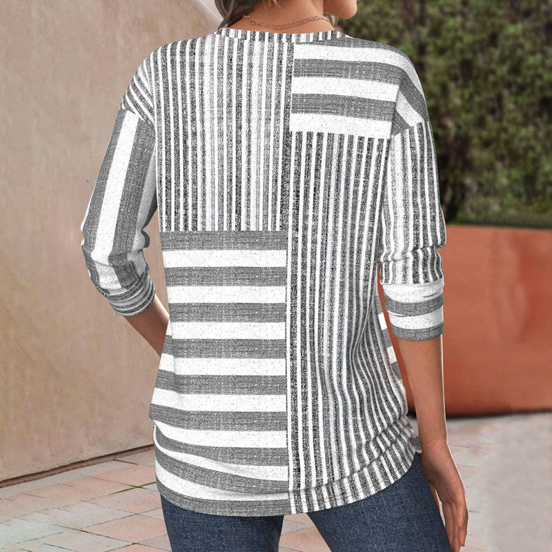 Lunara™ Gestreepte blouse met losse pasvorm