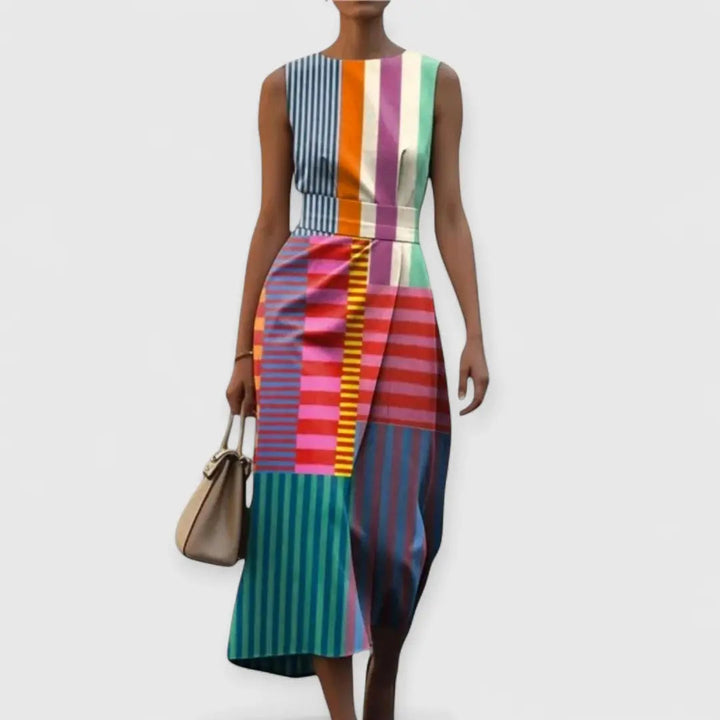 Marisol™ Mouwloze Premium Jurk met Bloemenpatroon