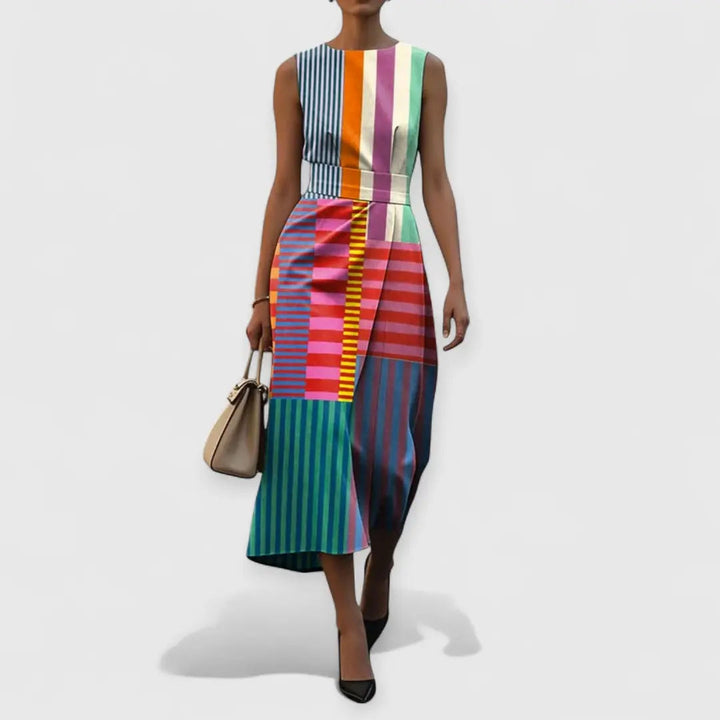 Marisol™ Mouwloze Premium Jurk met Bloemenpatroon