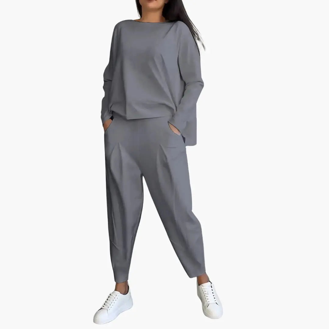 Marla™ tweedelige set met ronde hals