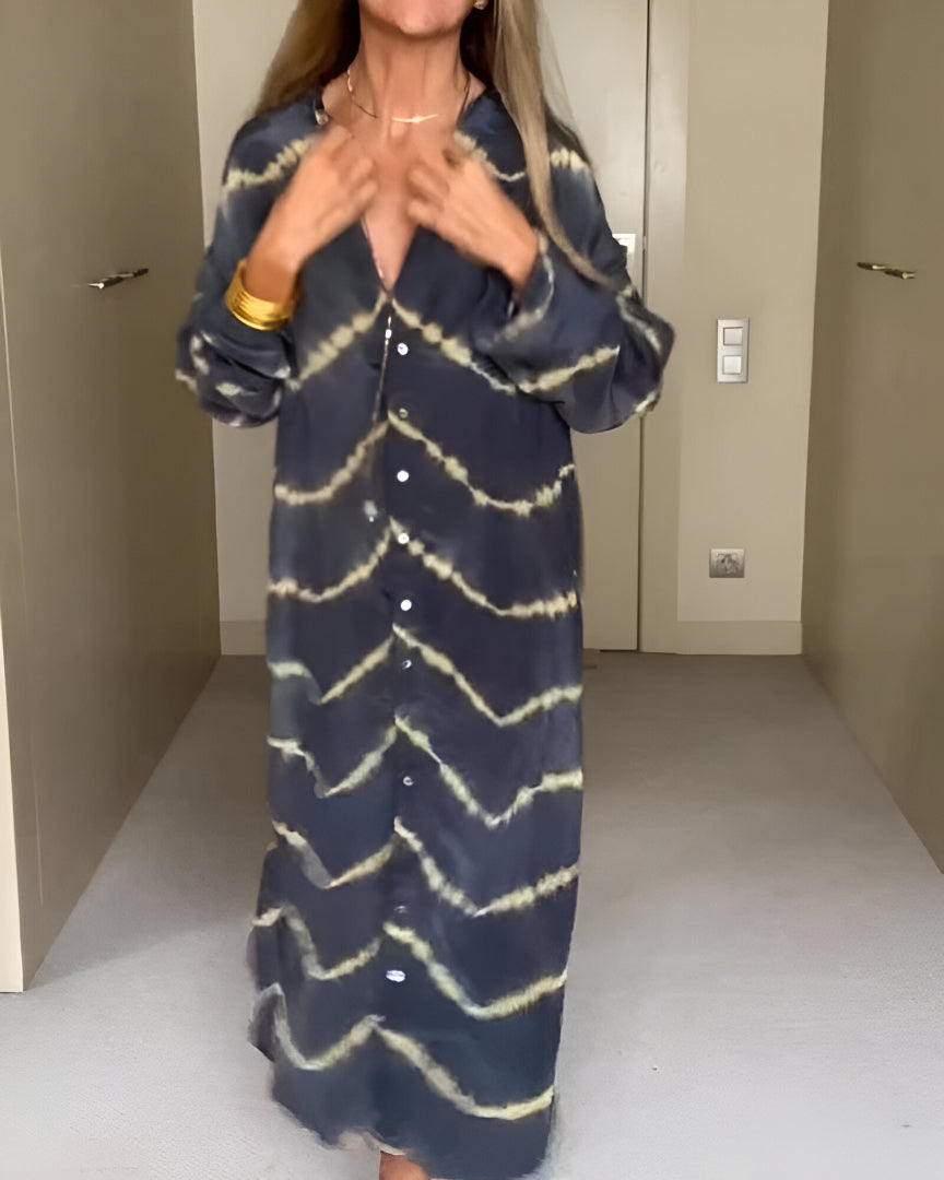 Maly™ Gestreept Maxi Boho Jurk