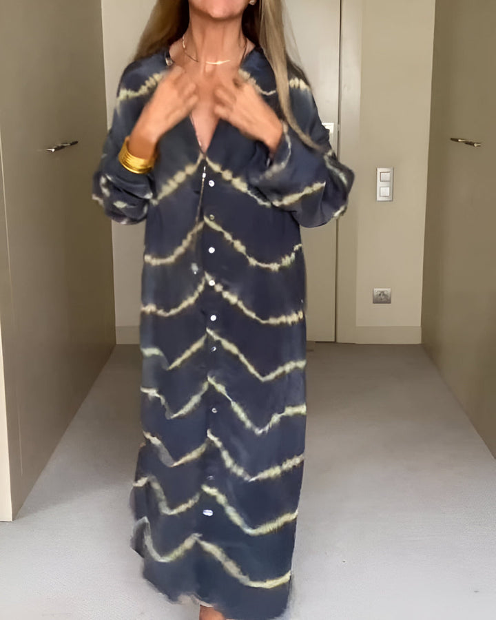 Maly™ Gestreept Maxi Boho Jurk