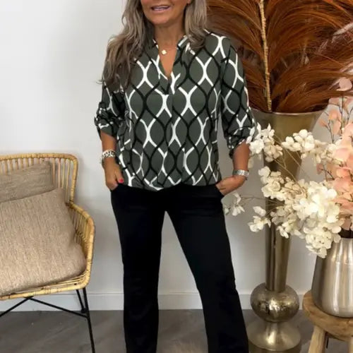 Melua™ Casual blouse met elegant patroon