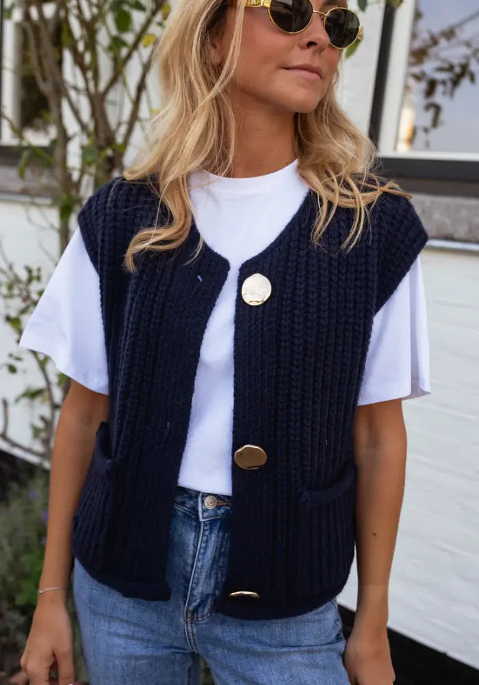 Miora™ Gebreid vest met laagjeseffect