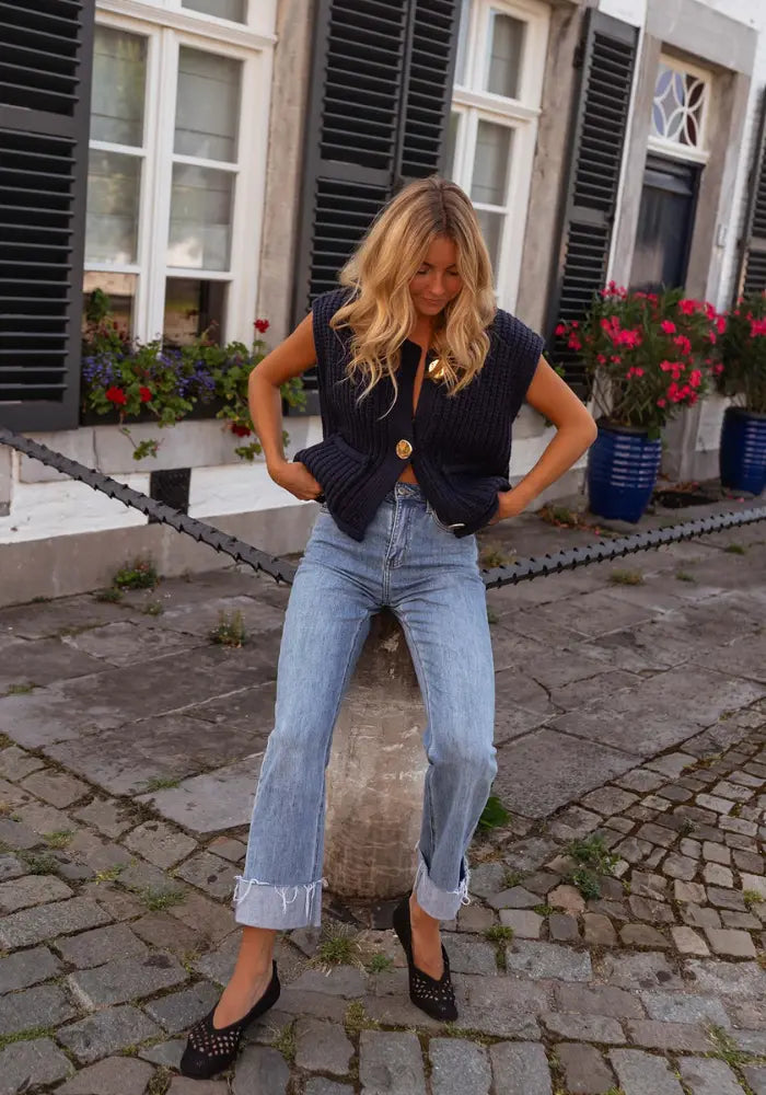 Miora™ Gebreid vest met laagjeseffect