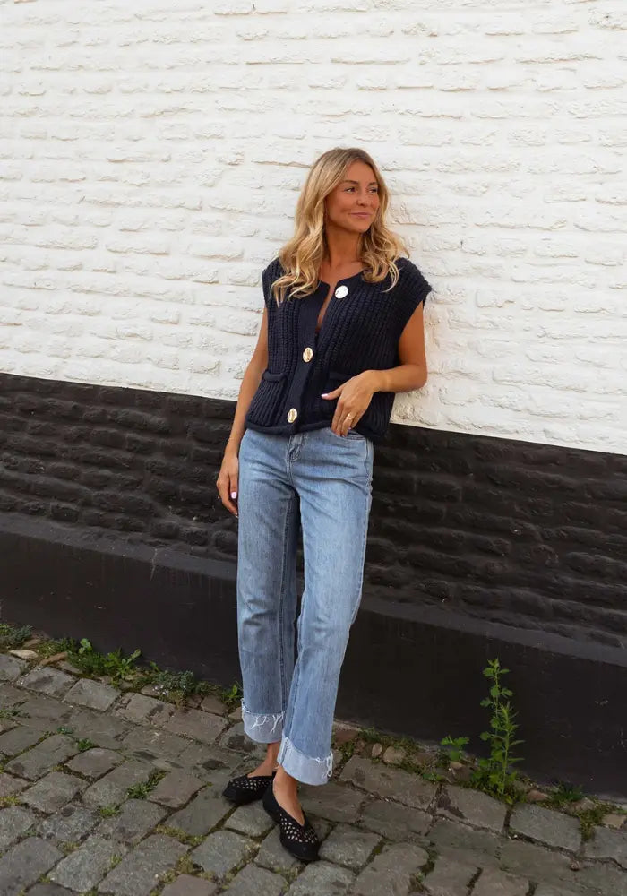 Miora™ Gebreid vest met laagjeseffect