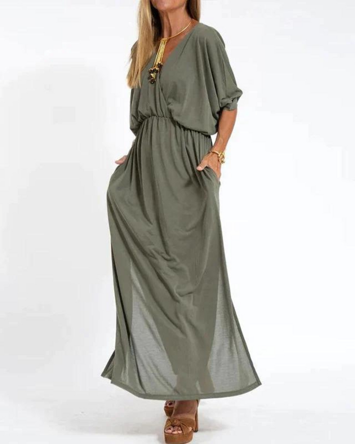 Odina™ Maxi-jurk in vintage-stijl