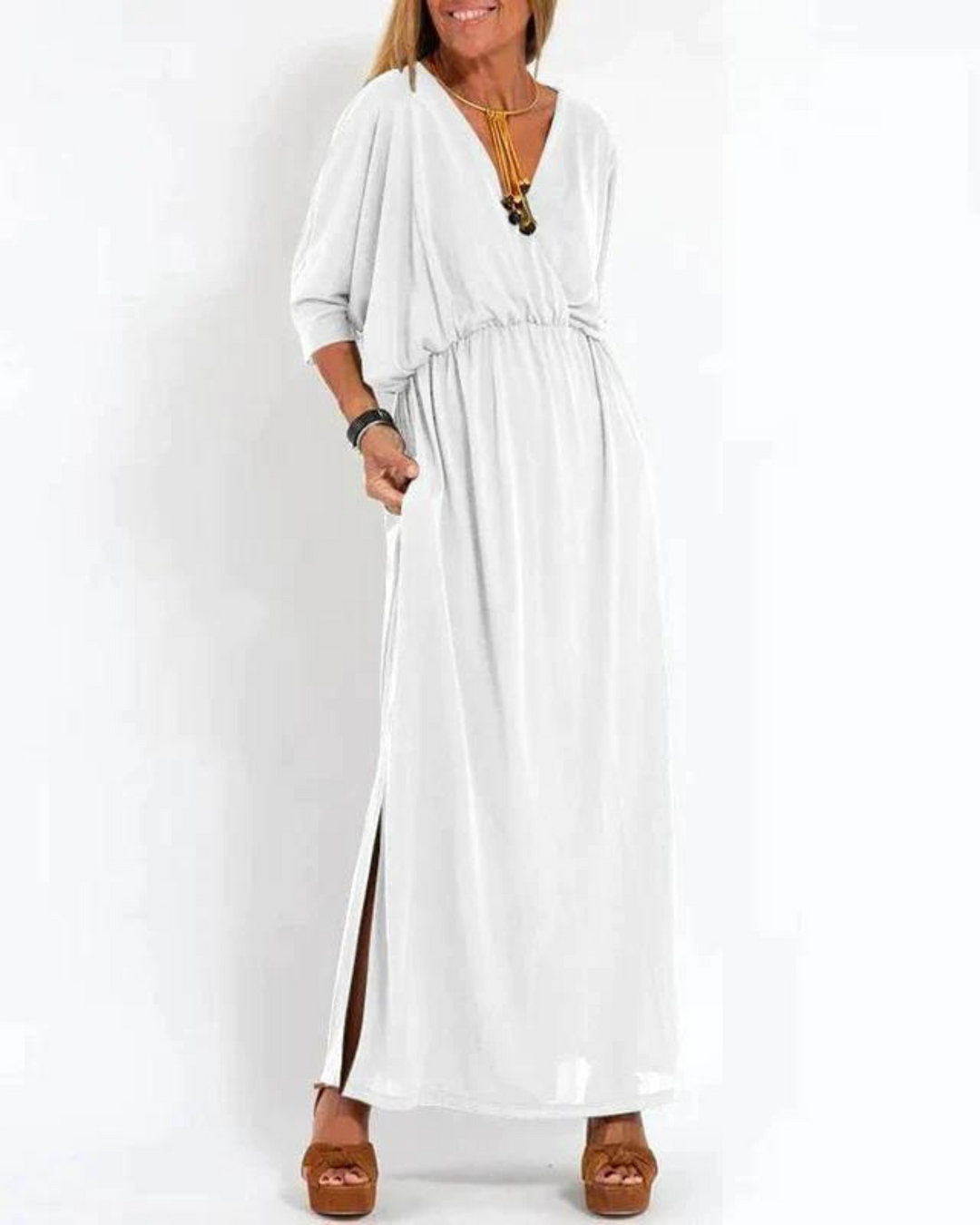 Odina™ Maxi-jurk in vintage-stijl