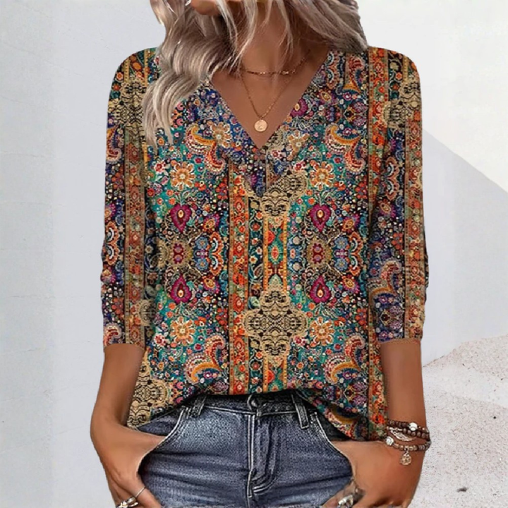 Corvina™ Blouse met retroprint