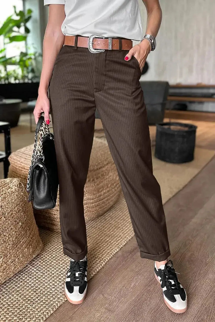 Ravea™ gestreepte nette broek