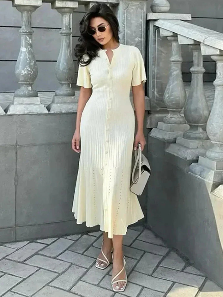 Elvessa™ Gebreide Jurk Elegant