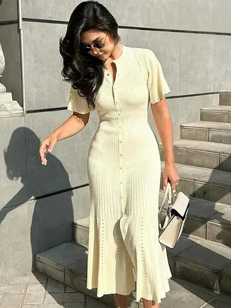 Elvessa™ Gebreide Jurk Elegant