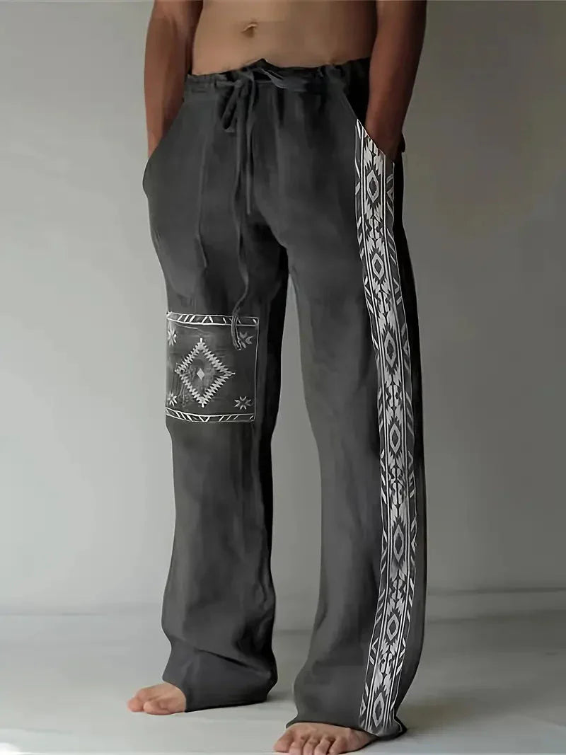 Selvanoir™ Losse Broek in Boho Stijl