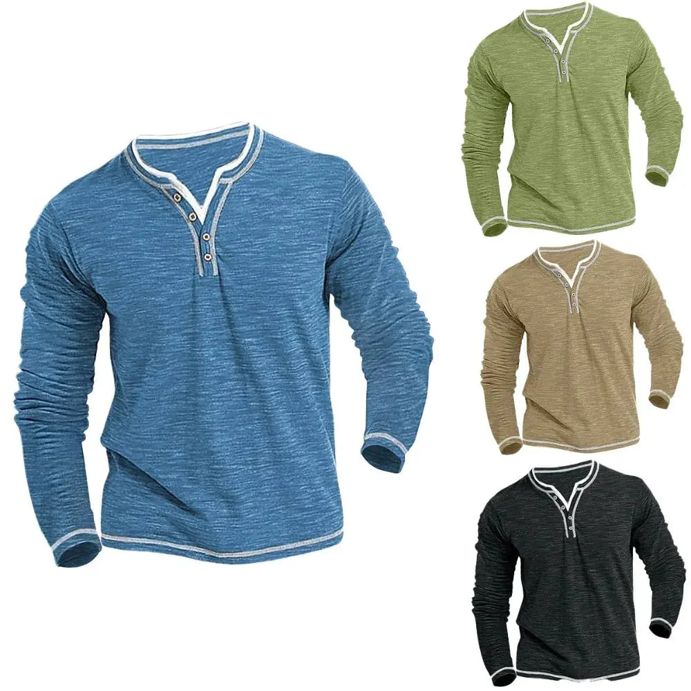 Timo™ shirt met lange mouwen en V-hals