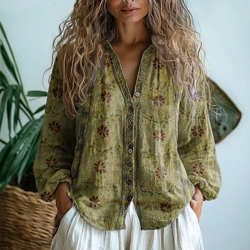 Dralira™ Vintage blouse met print
