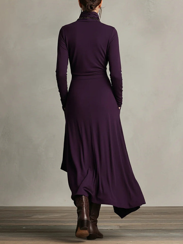 Dramis™ asymmetrische maxi-jurk