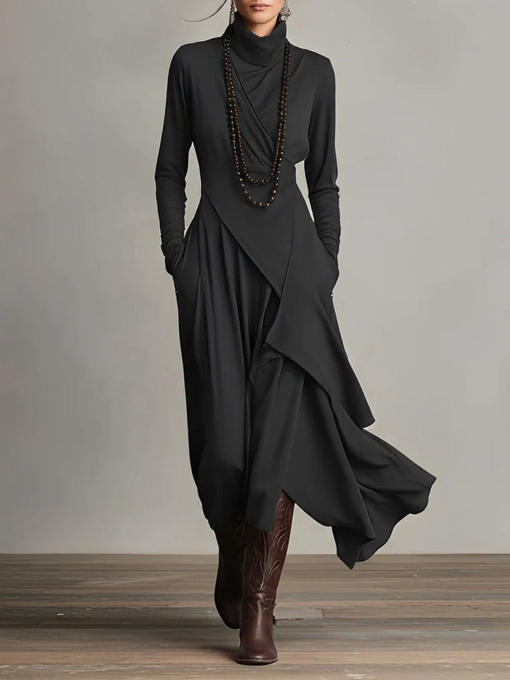 Dramis™ asymmetrische maxi-jurk