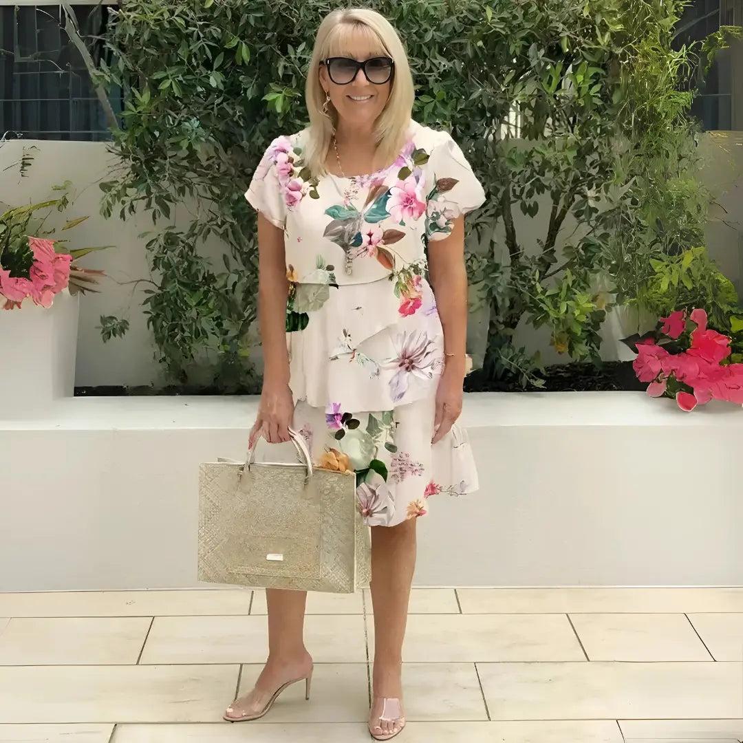 Ylva™ Flowing Zomerjurk met Bloemenpatroon