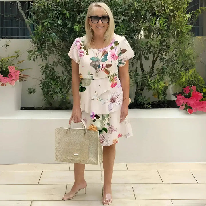 Ylva™ Flowing Zomerjurk met Bloemenpatroon