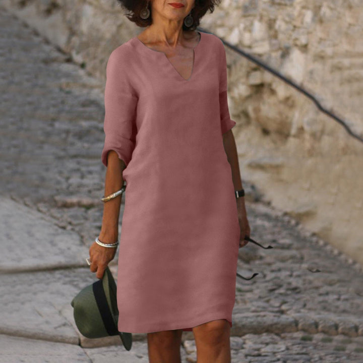 Zelina™-jurk met V-hals