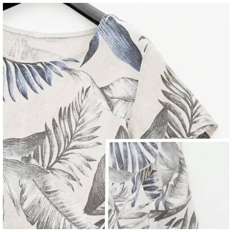 Zirella™ jurk met ronde hals en botanische print