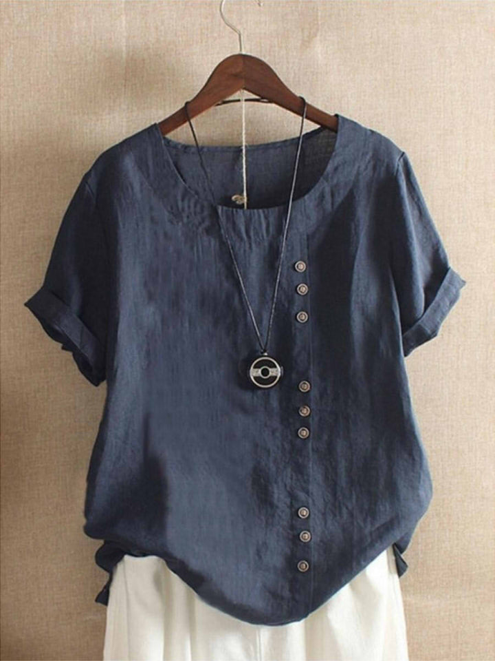 Brenza™ Losvallende blouse met knopen