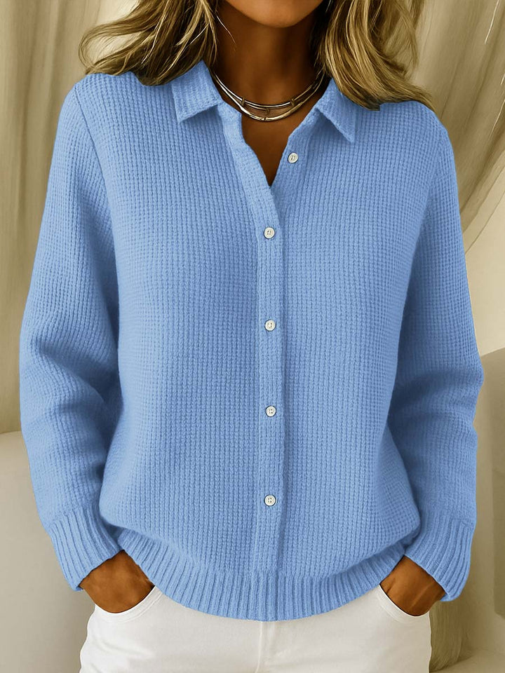 Elryn™ Gebreide Blouse met Knopen