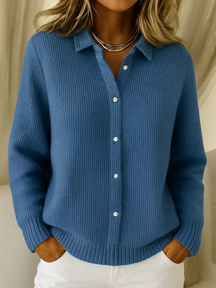 Elryn™ Gebreide Blouse met Knopen